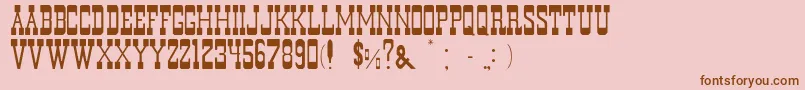 DurangoNormal Font – Brown Fonts on Pink Background