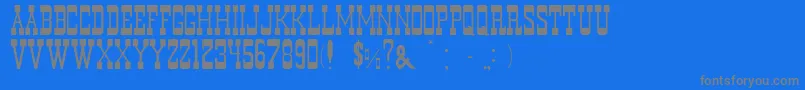 DurangoNormal-fontti – harmaat kirjasimet sinisellä taustalla