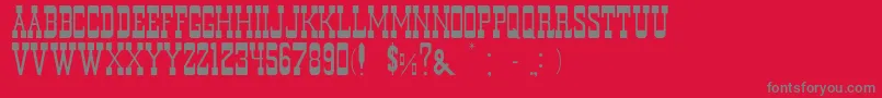 DurangoNormal Font – Gray Fonts on Red Background