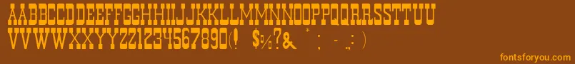 DurangoNormal Font – Orange Fonts on Brown Background