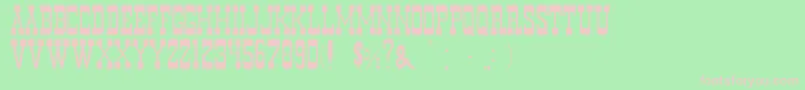 DurangoNormal Font – Pink Fonts on Green Background