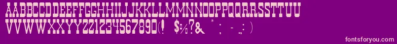 フォントDurangoNormal – 紫の背景にピンクのフォント