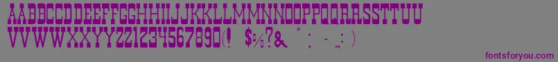 DurangoNormal Font – Purple Fonts on Gray Background