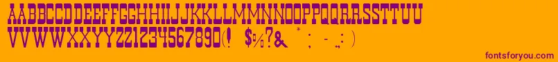 Шрифт DurangoNormal – фиолетовые шрифты на оранжевом фоне