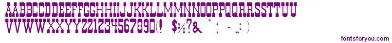 DurangoNormal-Schriftart – Violette Schriften auf weißem Hintergrund