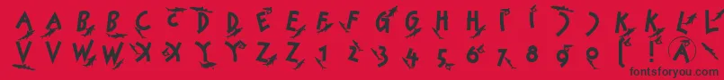 Sharkjockey Font – Black Fonts on Red Background