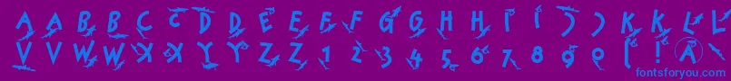 Sharkjockey Font – Blue Fonts on Purple Background