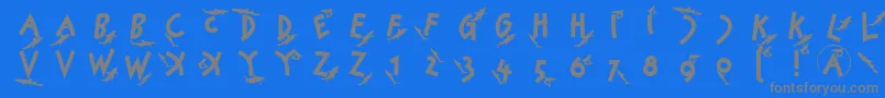 Weitere Informationen zur Sharkjockey-Schriftart Sharkjockey-Schriftart – Graue Schriften auf blauem Hintergrund