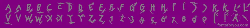Sharkjockey Font – Gray Fonts on Purple Background