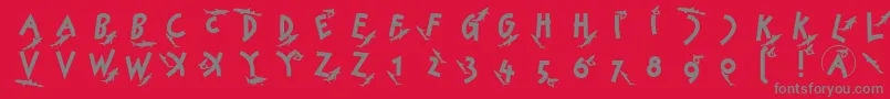 Sharkjockey Font – Gray Fonts on Red Background