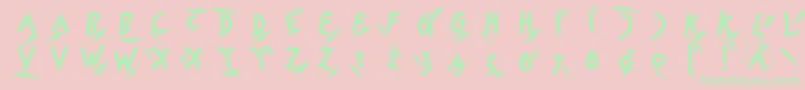 fuente Sharkjockey – Fuentes Verdes Sobre Fondo Rosa