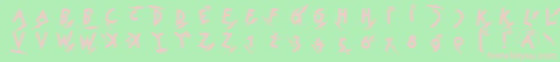 Sharkjockey Font – Pink Fonts on Green Background