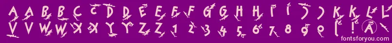 Sharkjockey Font – Pink Fonts on Purple Background