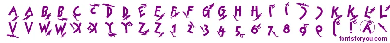 Sharkjockey Font – Purple Fonts on White Background