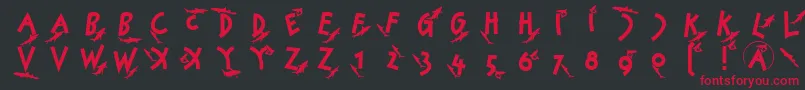 Sharkjockey Font – Red Fonts on Black Background