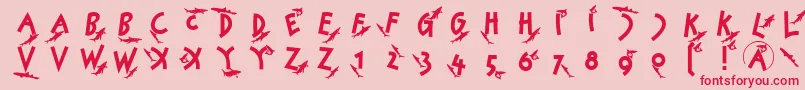 Sharkjockey Font – Red Fonts on Pink Background