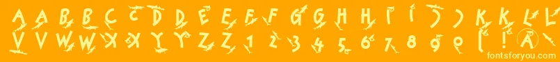 Sharkjockey-fontti – keltaiset fontit oranssilla taustalla