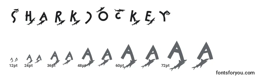 Размеры шрифта Sharkjockey