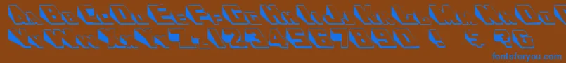 DoorjamRegular Font – Blue Fonts on Brown Background