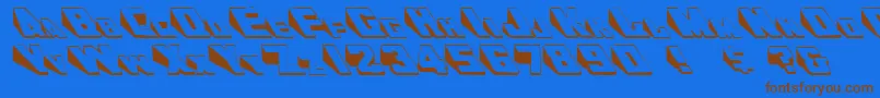 Шрифт DoorjamRegular – коричневые шрифты на синем фоне