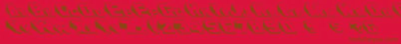 DoorjamRegular Font – Brown Fonts on Red Background