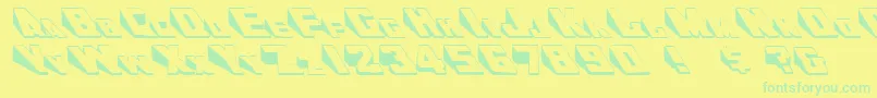 Fonte DoorjamRegular – fontes verdes em um fundo amarelo
