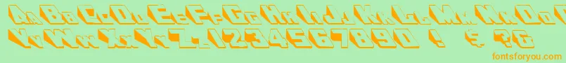 Шрифт DoorjamRegular – оранжевые шрифты на зелёном фоне
