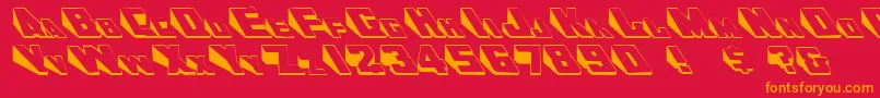 フォントDoorjamRegular – 赤い背景にオレンジの文字