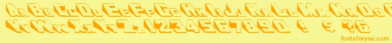 DoorjamRegular Font – Orange Fonts on Yellow Background