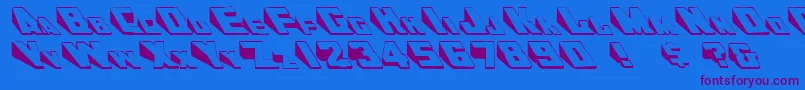 DoorjamRegular Font – Purple Fonts on Blue Background