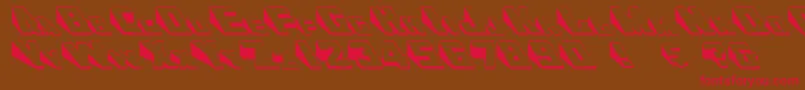 DoorjamRegular Font – Red Fonts on Brown Background