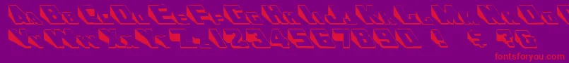 DoorjamRegular-Schriftart – Rote Schriften auf violettem Hintergrund