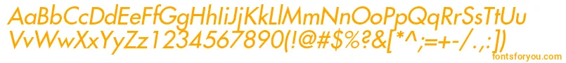FavoritcItalic-fontti – oranssit fontit valkoisella taustalla