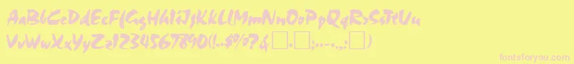 ColemenRegular Font – Pink Fonts on Yellow Background