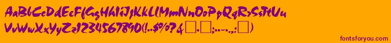 ColemenRegular Font – Purple Fonts on Orange Background