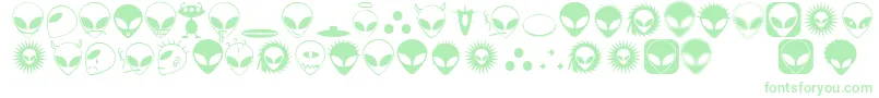 Alienator Font – Green Fonts on White Background