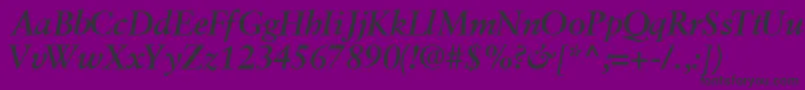 GaramondretrospectivesskBoldItalic Font – Black Fonts on Purple Background