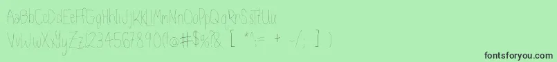 Kaleidescope Font – Black Fonts on Green Background