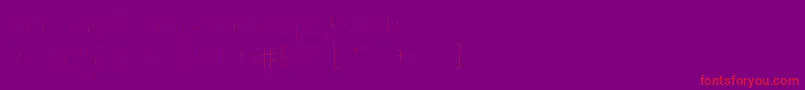 Kaleidescope-Schriftart – Rote Schriften auf violettem Hintergrund