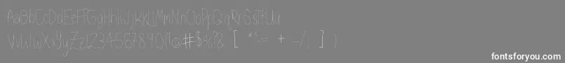 Kaleidescope-Schriftart – Weiße Schriften auf grauem Hintergrund