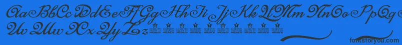 fuente MisteryCursePersonalUse – Fuentes Negras Sobre Fondo Azul
