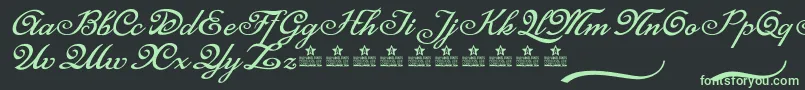 MisteryCursePersonalUse Font – Green Fonts on Black Background