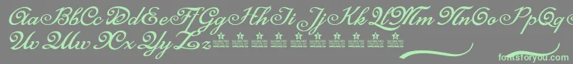 MisteryCursePersonalUse Font – Green Fonts on Gray Background