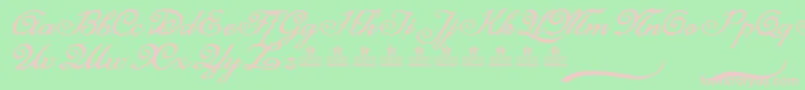 MisteryCursePersonalUse Font – Pink Fonts on Green Background