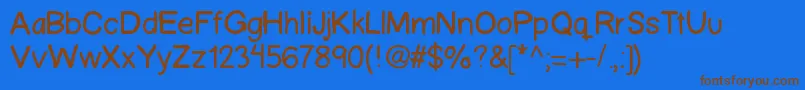 Ascriptt Font – Brown Fonts on Blue Background