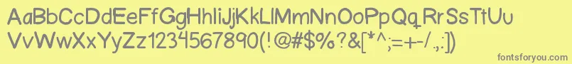 Ascriptt Font – Gray Fonts on Yellow Background