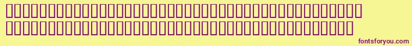 NewBird-fontti – violetit fontit keltaisella taustalla