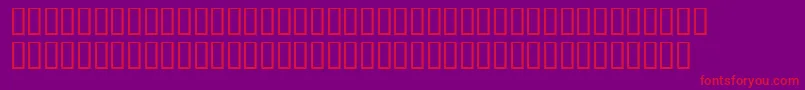 フォントNewBird – 紫の背景に赤い文字