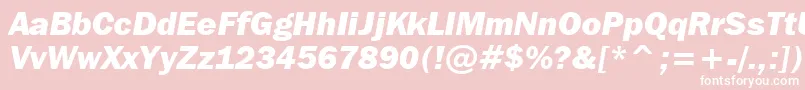 FranklinGothicItcHeavyItalicBt Font – White Fonts on Pink Background