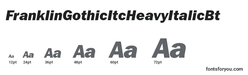 FranklinGothicItcHeavyItalicBt Font Sizes